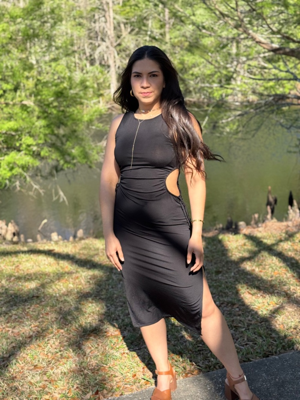 Women’s Black Cutout Bodycon Dress
